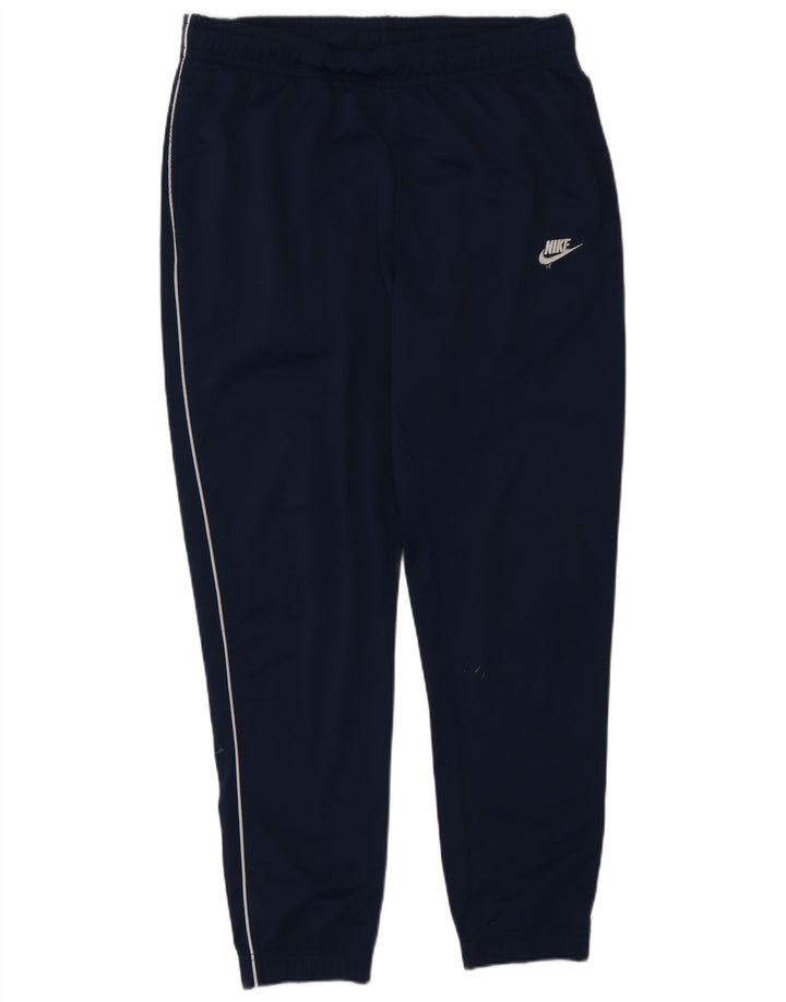 Nike Mens Tracksuit Trousers Joggers Large Navy Blue Polyester