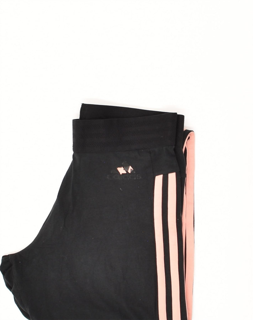 ADIDAS Womens Leggings UK 4 XS  Black Cotton | Vintage Adidas | Thrift | Second-Hand Adidas | Used Clothing | Messina Hembry 