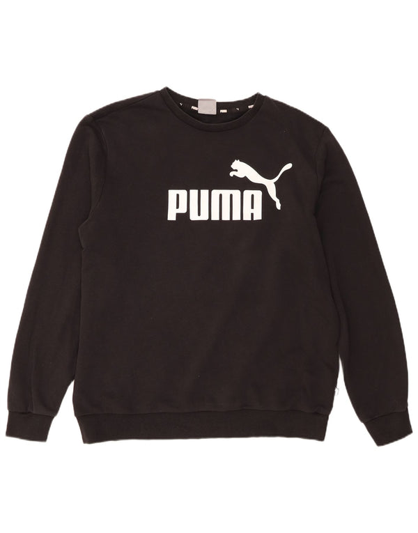 Puma Mens Graphic Sweatshirt Jumper Large Black Cotton