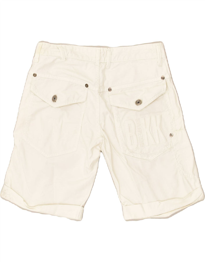 BIKKEMBERGS Womens Denim Shorts W31 Medium White Cotton | Vintage Bikkembergs | Thrift | Second-Hand Bikkembergs | Used Clothing | Messina Hembry 