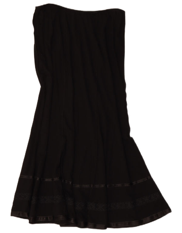 Marks & Spencer Womens Per Una Maxi Skirt UK 16 Large W34 Black Geometric