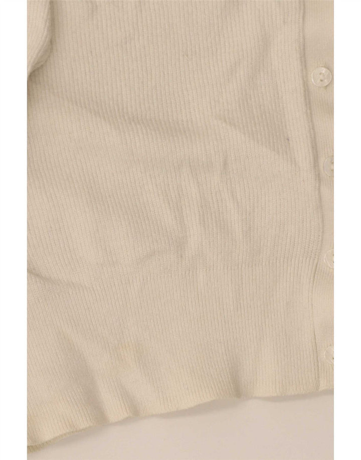 Marks & Spencer Womens Cardigan Sweater UK 14 Medium Beige Viscose