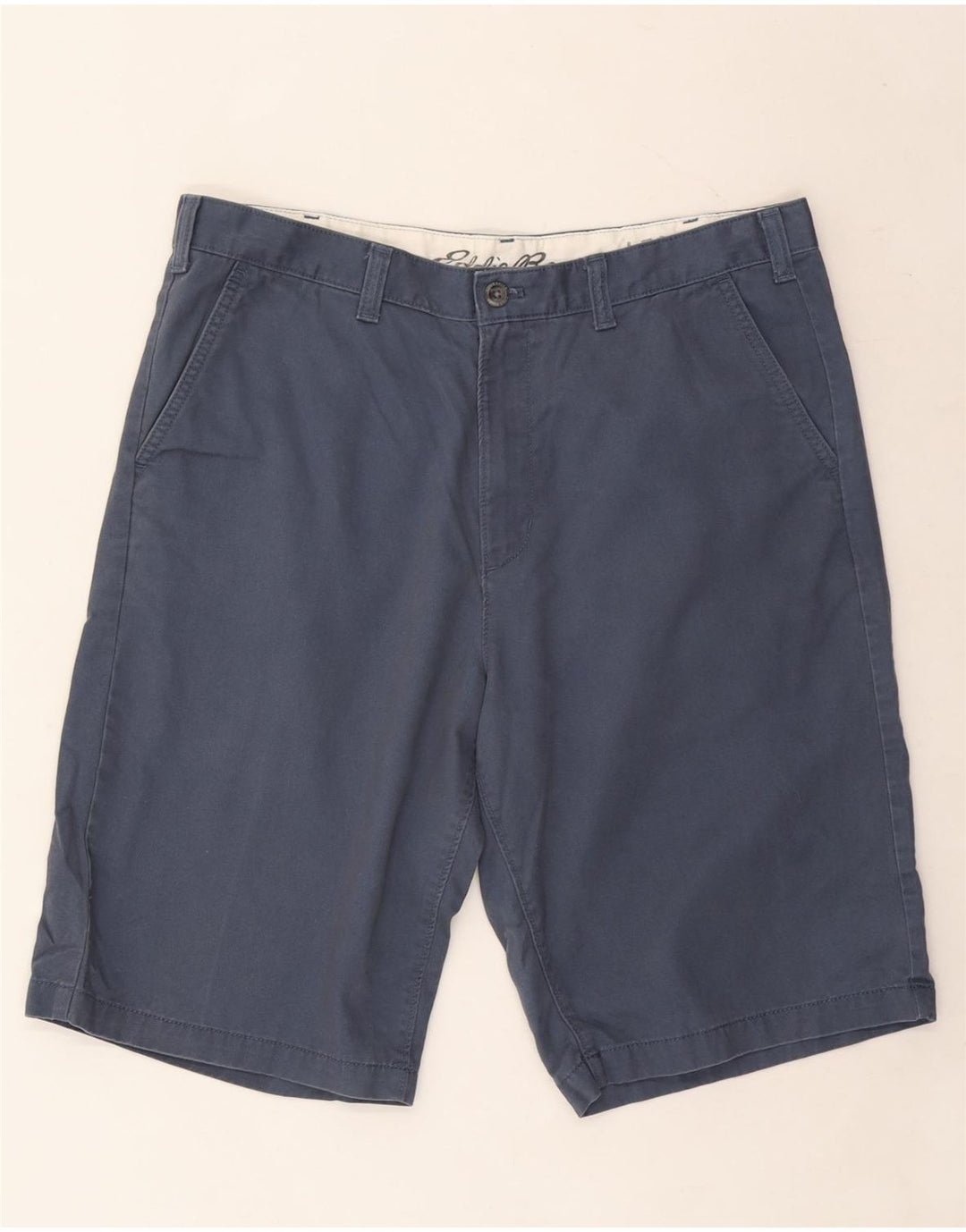 EDDIE BAUER Mens Legend Chino Shorts W36 Large Navy Blue Cotton