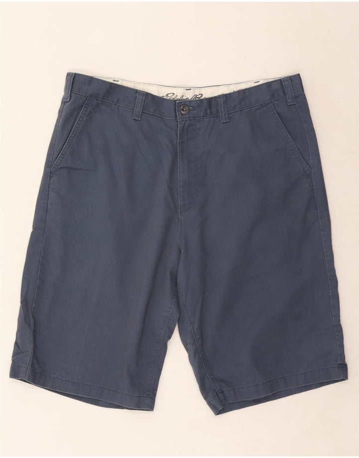 EDDIE BAUER Mens Legend Chino Shorts W36 Large Navy Blue Cotton