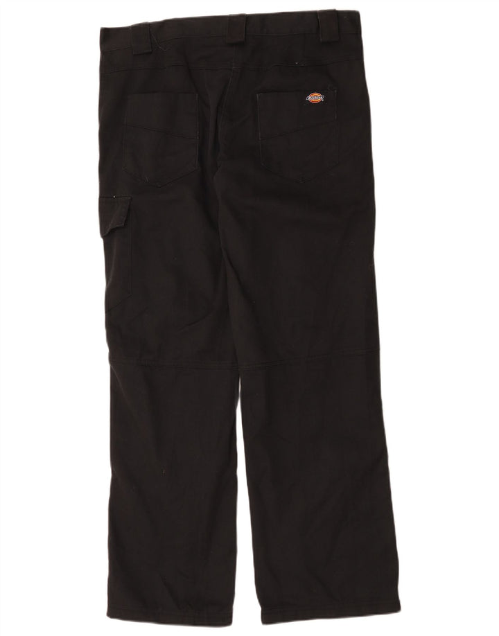 Dickies Womens Straight Cargo Trousers UK 12 Medium W36 L31 Black Polyester