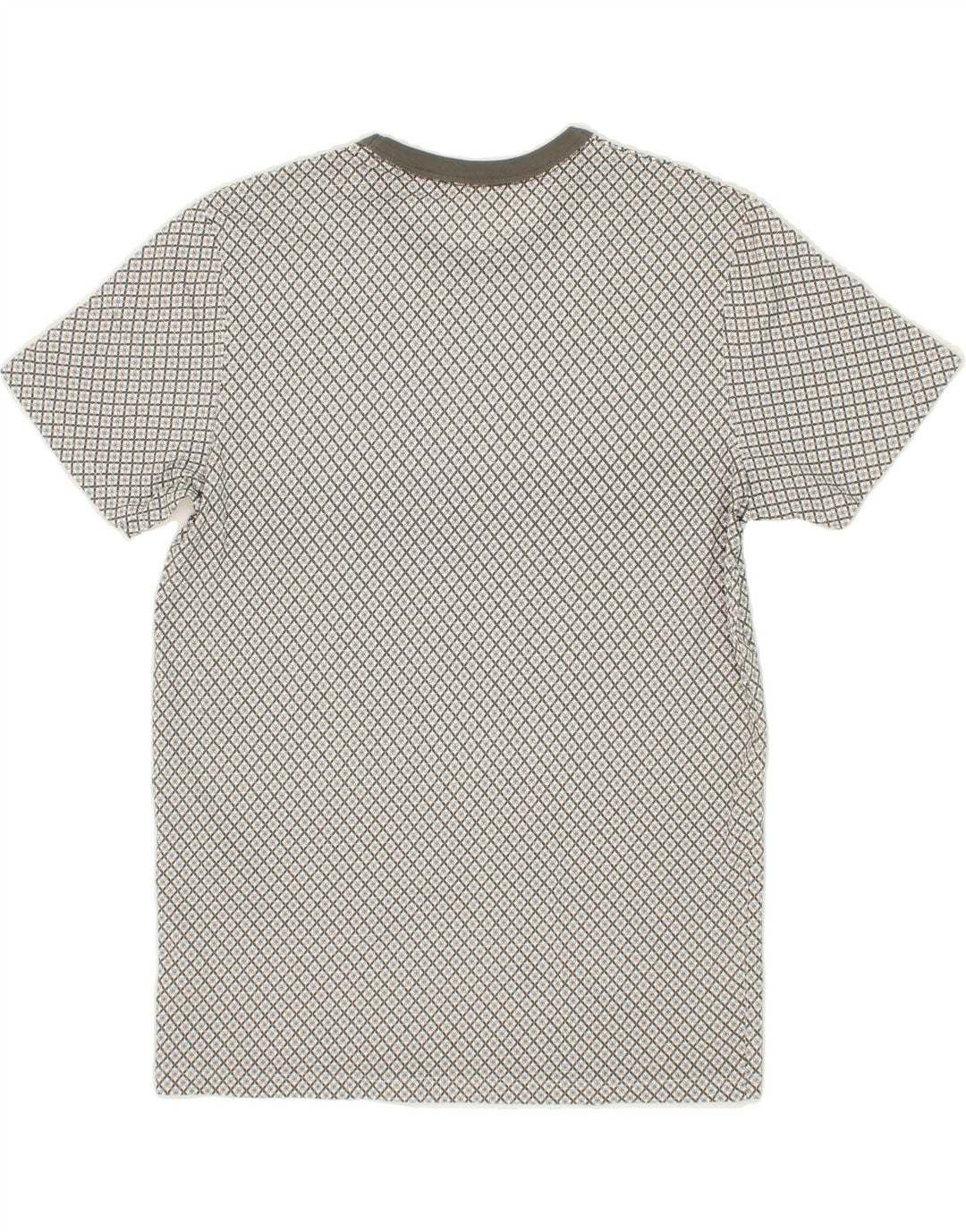 JACK & JONES Mens T-Shirt Top Large Grey Geometric Cotton Vintage Jack & Jones and Second-Hand Jack & Jones from Messina Hembry 