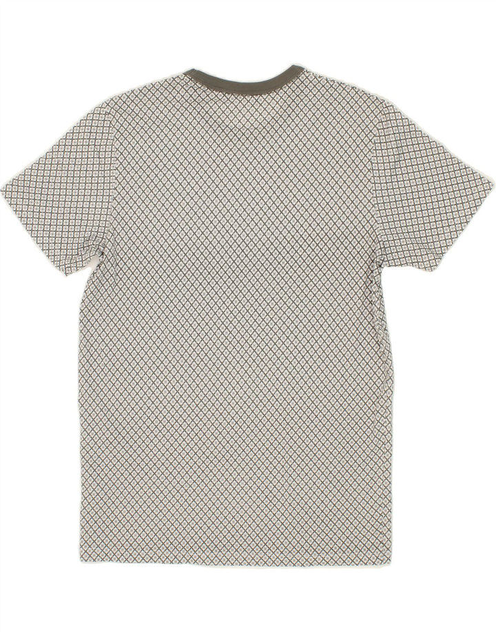 JACK & JONES Mens T-Shirt Top Large Grey Geometric Cotton Vintage Jack & Jones and Second-Hand Jack & Jones from Messina Hembry 