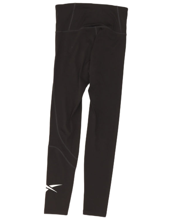 Reebok Womens Leggings UK 8/10 Small Black Polyester