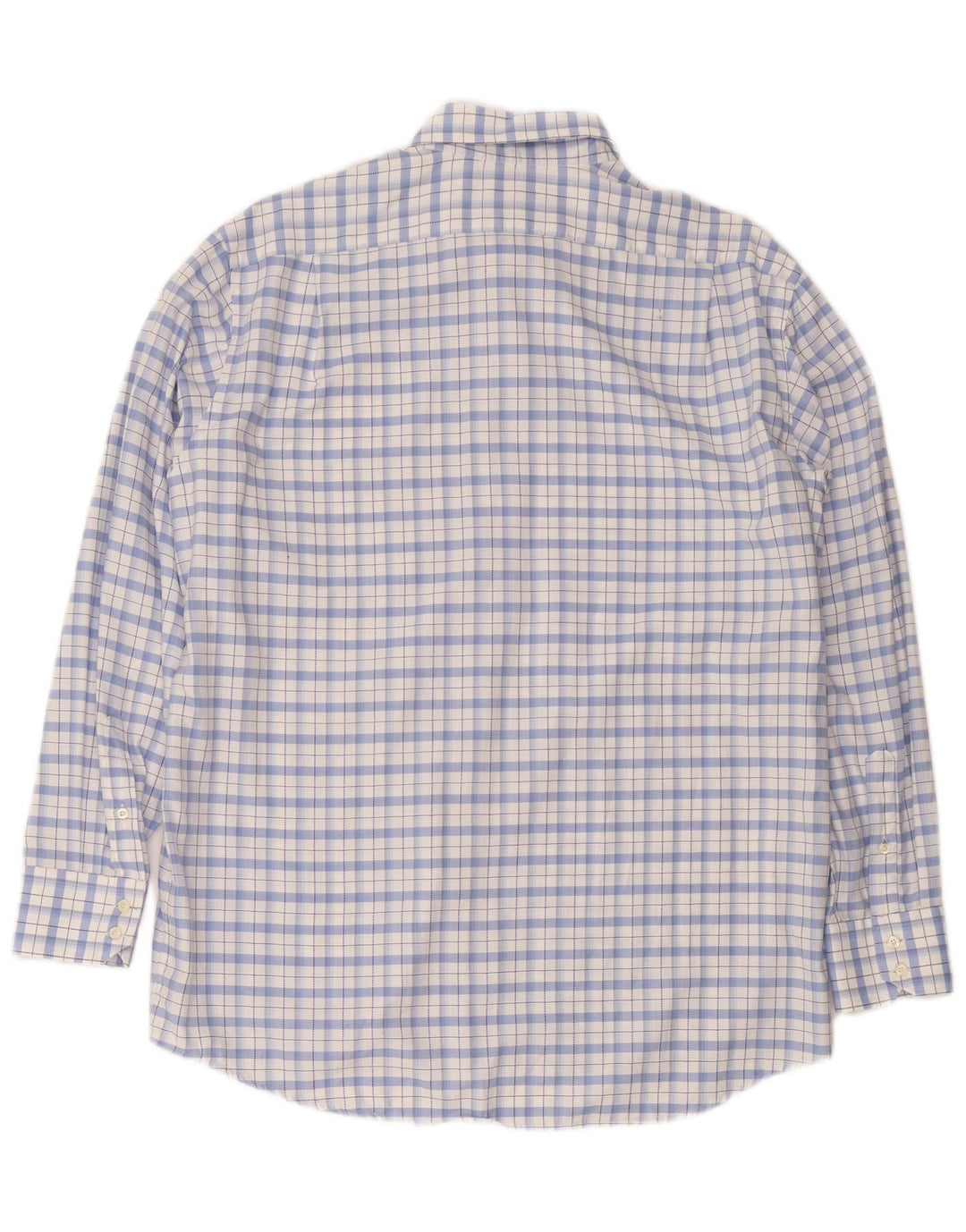 Lacoste Mens Shirt Size 44 XL Blue Check Cotton