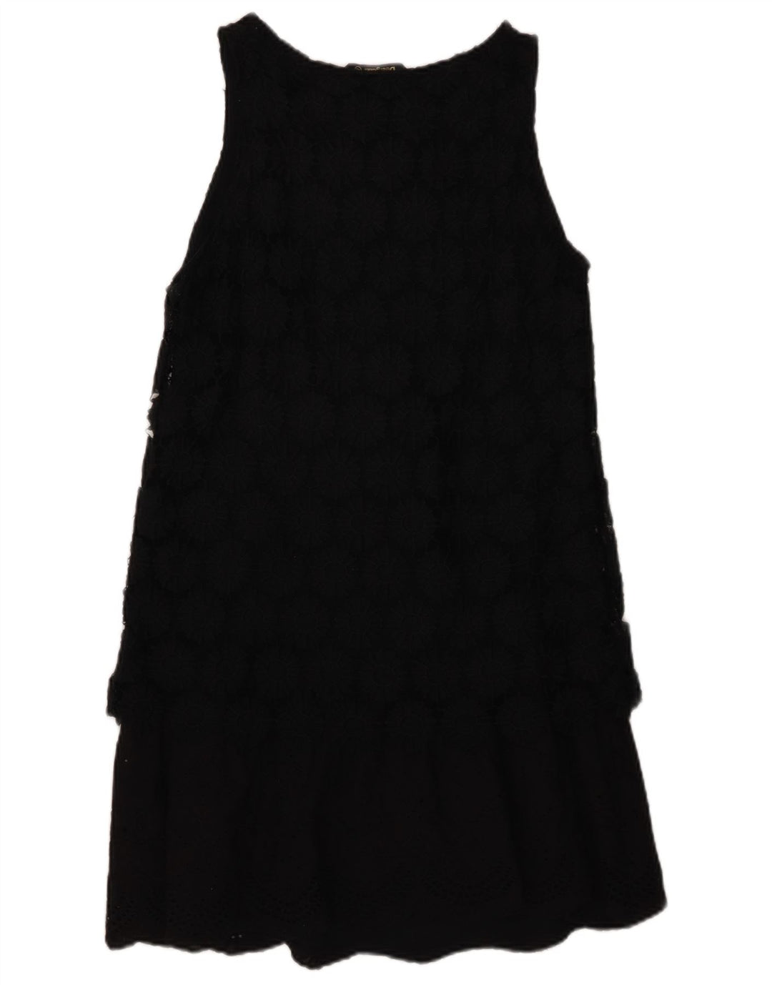 DESIGUAL Womens Sleeveless Shift Dress EU 40 Medium Black Polyester