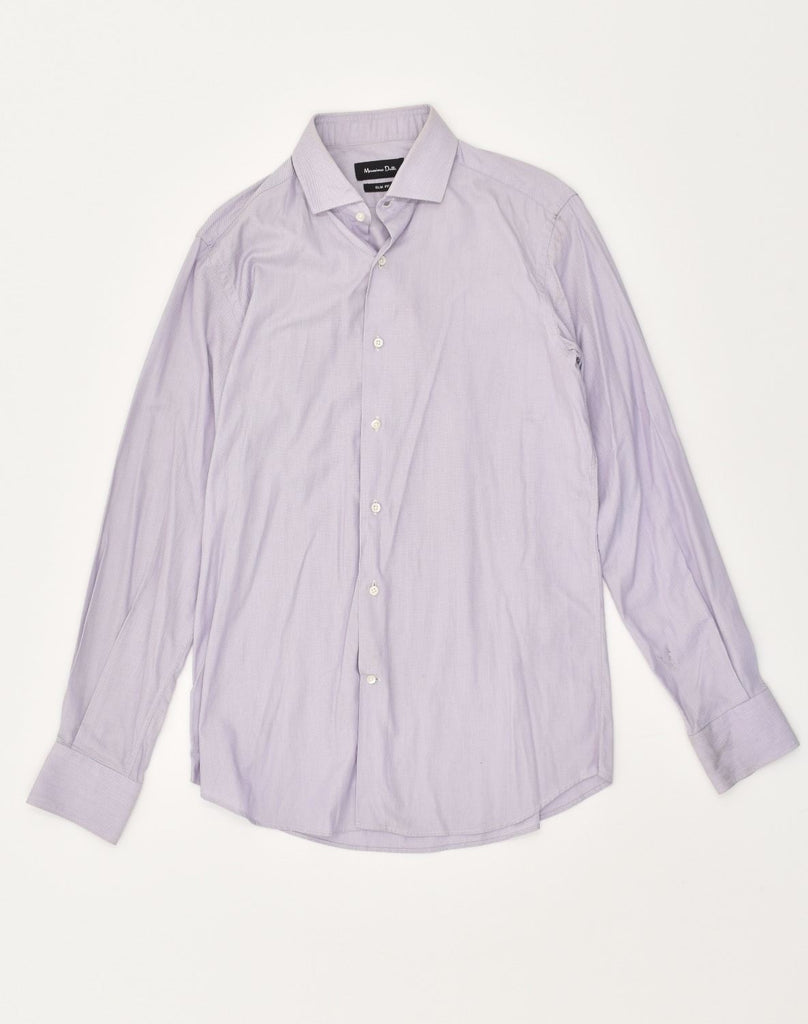 MASSIMO DUTTI Mens Slim Fit Shirt Size 39 15 1/2 Medium Purple Cotton | Vintage Massimo Dutti | Thrift | Second-Hand Massimo Dutti | Used Clothing | Messina Hembry 