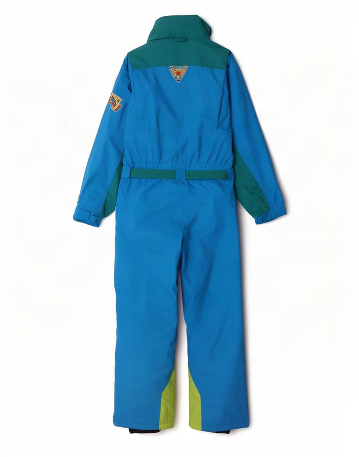 Vintage Mens Ski Jumpsuit IT 48 Medium Blue Colourblock Nylon