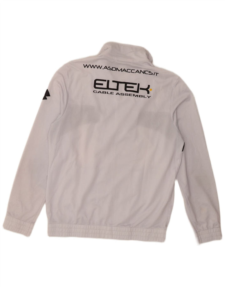 Lotto Mens Graphic Tracksuit Top Jacket Medium White Colourblock Polyester