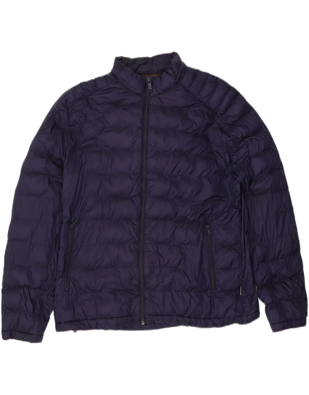 Zara Mens Padded Jacket UK 44 2XL Navy Blue Polyester