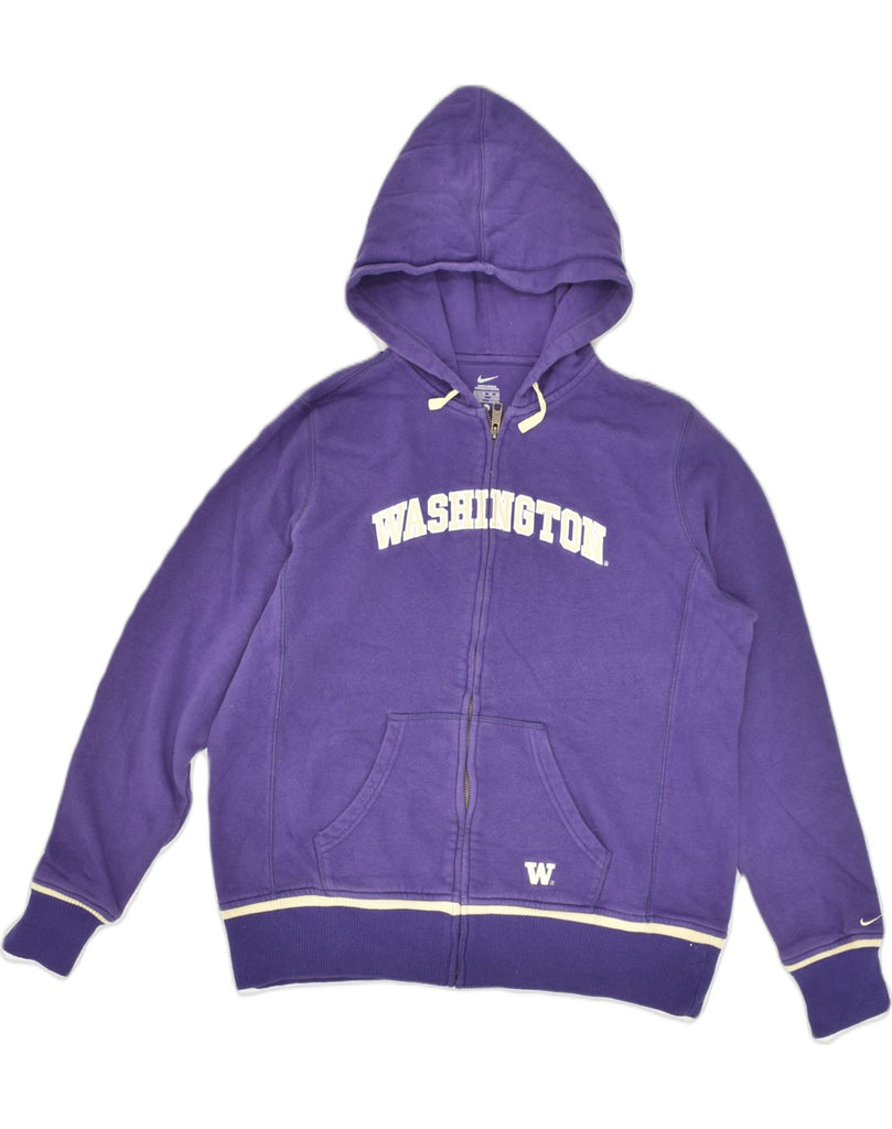 NIKE Womens Washington Graphic Zip Hoodie Sweater UK 18 XL Purple Cotton | Vintage Nike | Thrift | Second-Hand Nike | Used Clothing | Messina Hembry 