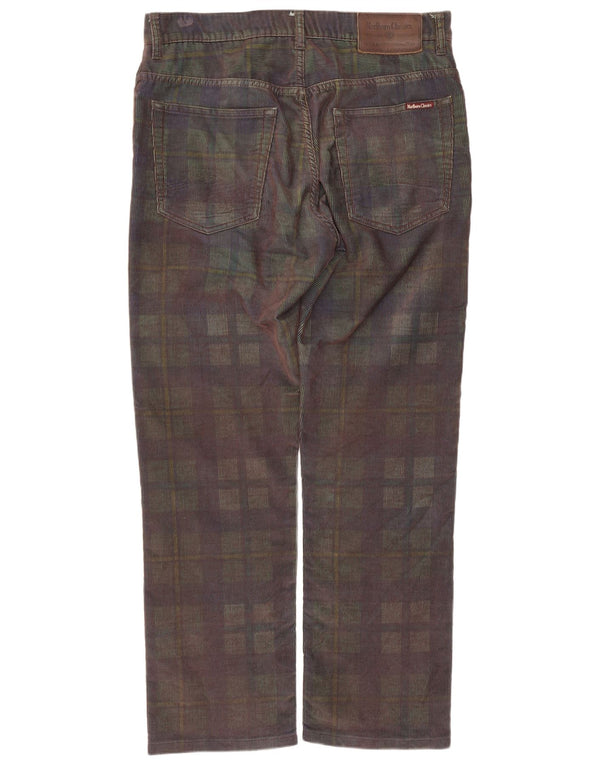 Marlboro Classics Mens Corduroy Trousers W34 L29 Multicoloured Check