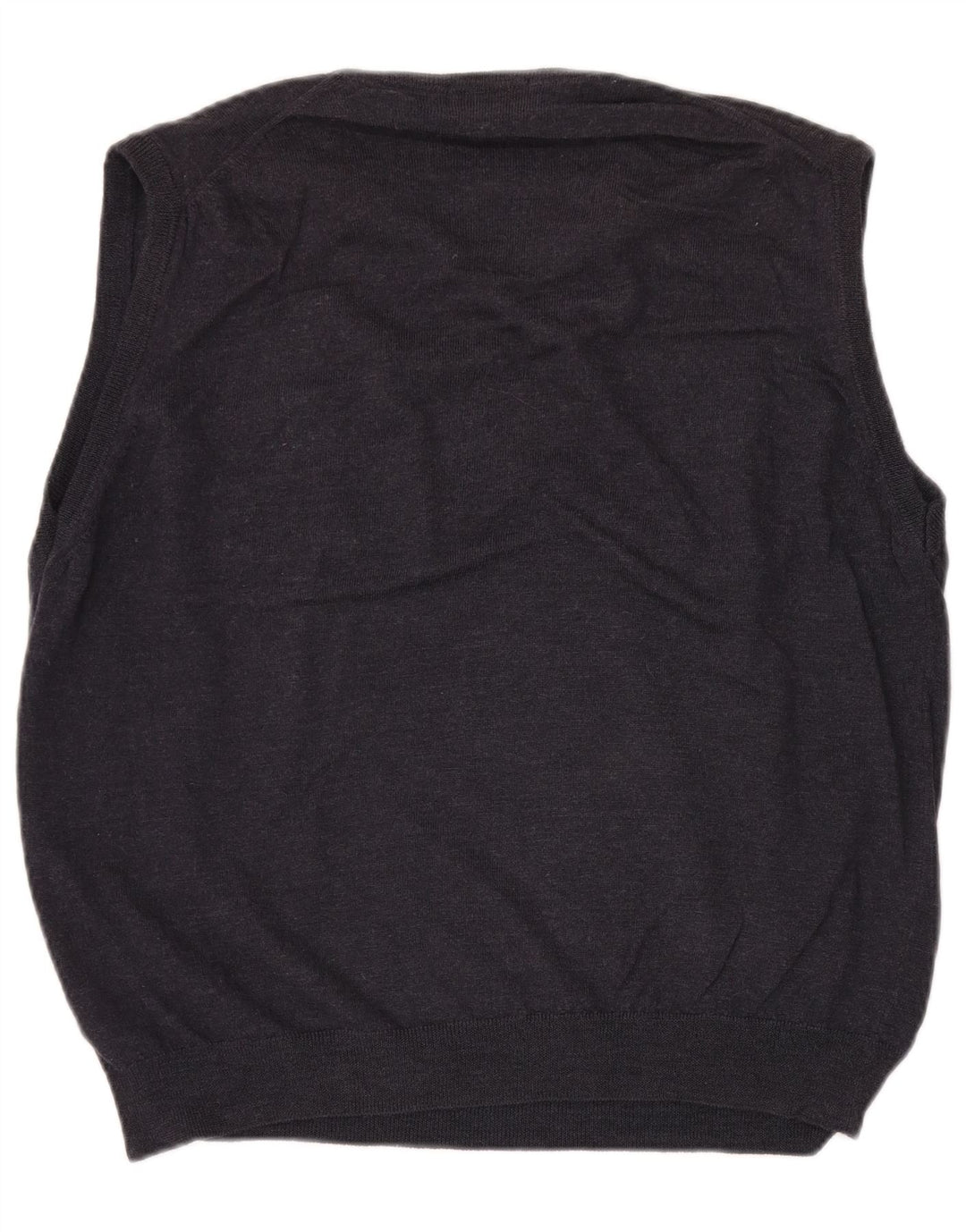 Marks & Spencer Mens Vest Tank Top XL Navy Blue Merino Wool