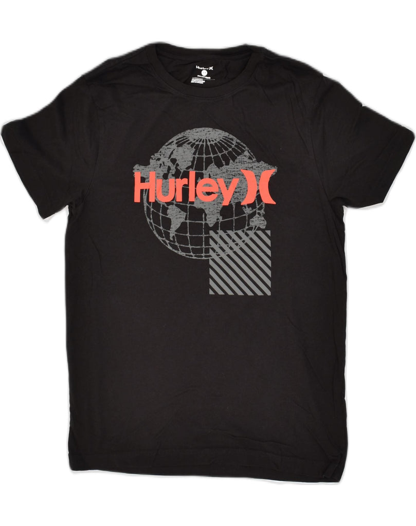 HURLEY Mens Graphic T-Shirt Top Small Black Cotton | Vintage Hurley | Thrift | Second-Hand Hurley | Used Clothing | Messina Hembry 