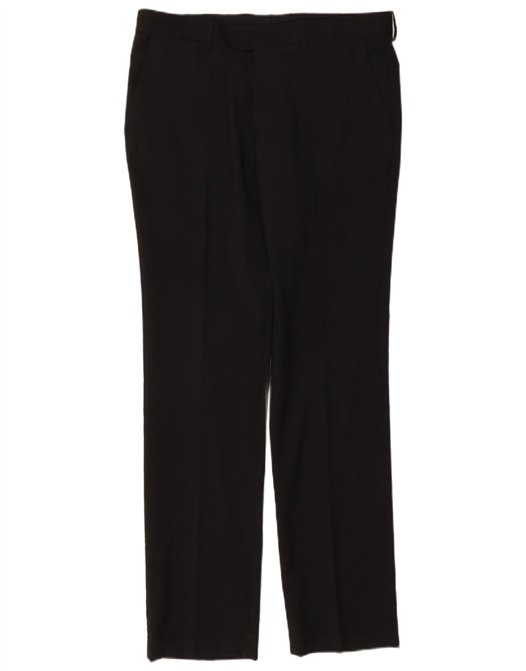 Zara Mens Slim Suit Trousers EU 44 Large W34 L34 Black Polyester