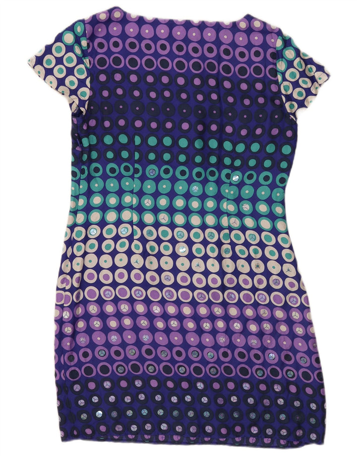 Boden Womens Sheath Dress UK 12 Medium Multicoloured Geometric Silk Modern