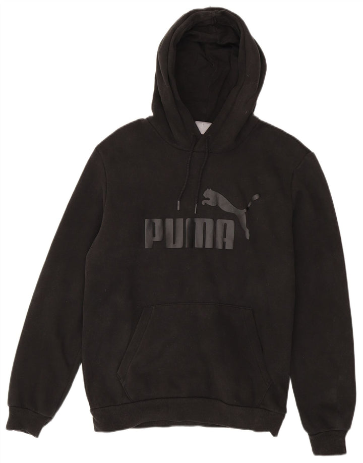 Puma Mens Graphic Hoodie Jumper Small Black Cotton