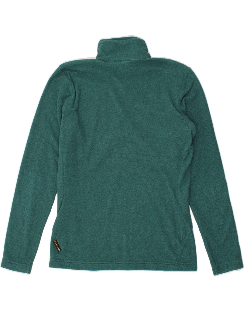 JACK WOLFSKIN Womens Zip Neck Fleece Jumper UK 10 Small  Green Polyester | Vintage Jack Wolfskin | Thrift | Second-Hand Jack Wolfskin | Used Clothing | Messina Hembry 