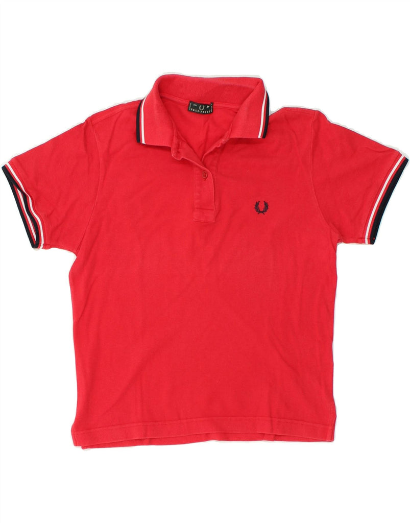 FRED PERRY Boys Polo Shirt 12-13 Years Medium Red Cotton | Vintage Fred Perry | Thrift | Second-Hand Fred Perry | Used Clothing | Messina Hembry 