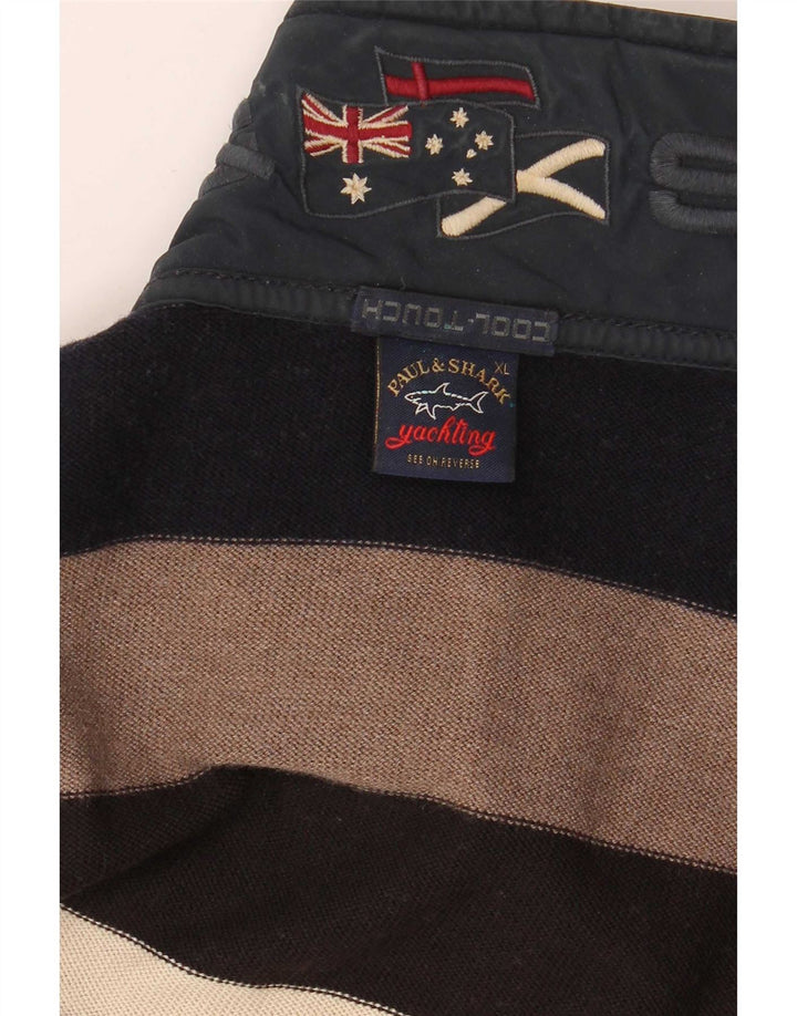 Paul & Shark Mens Zip Neck Jumper Sweater XL Multicoloured Striped