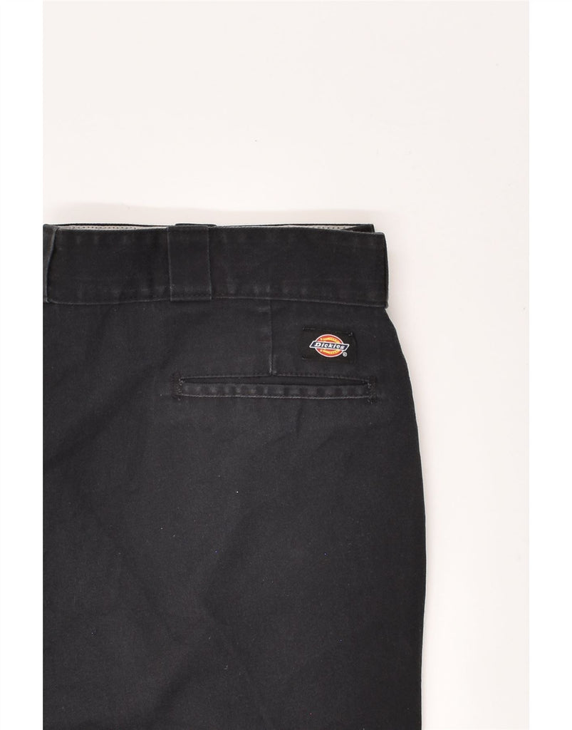 DICKIES Mens Cropped Straight Chino Trousers W40 L27 Navy Blue Polyester | Vintage Dickies | Thrift | Second-Hand Dickies | Used Clothing | Messina Hembry 