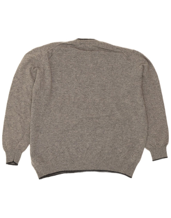 Fila Mens Crew Neck Jumper Sweater 2XL Grey Wool