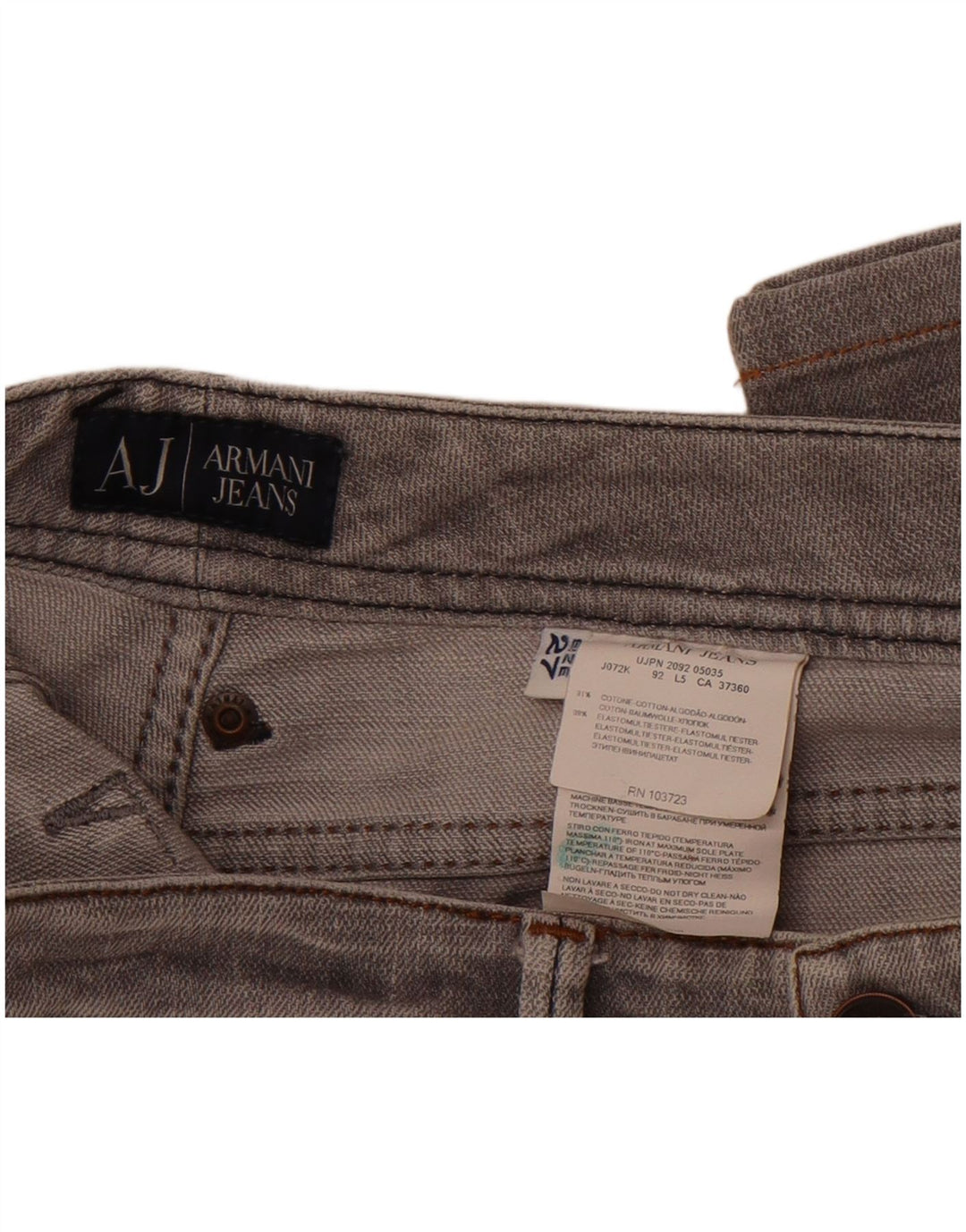 ARMANI Womens Straight Jeans W27 L28  Grey Cotton