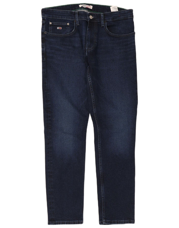 Tommy Hilfiger Mens Slim Jeans W33 L32 Navy Blue Cotton