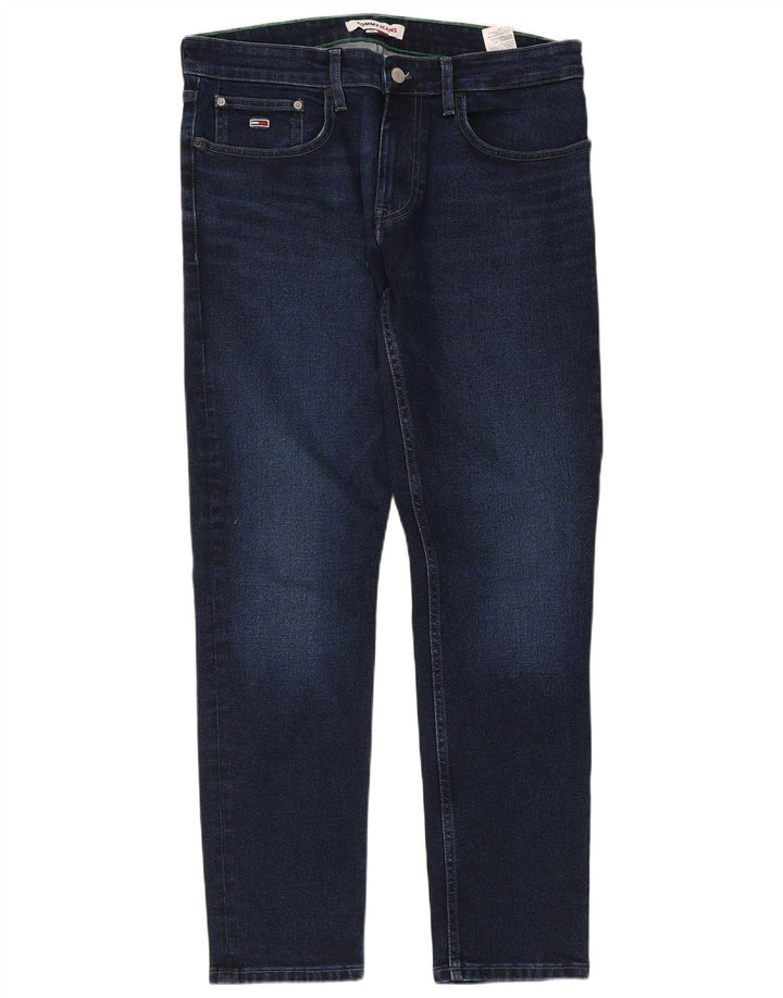 Tommy Hilfiger Mens Slim Jeans W33 L32 Navy Blue Cotton
