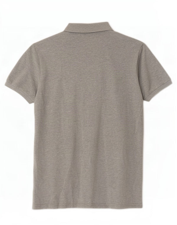 Lyle & Scott Mens Polo Shirt Medium Grey Flecked Cotton