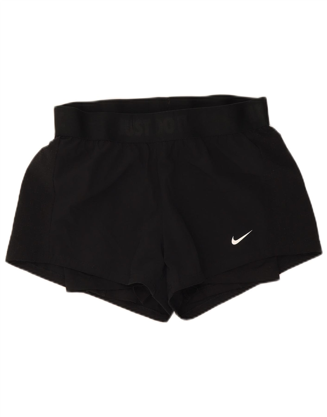 Nike Womens Dri Fit Sport Shorts UK 10 Small Black Polyester