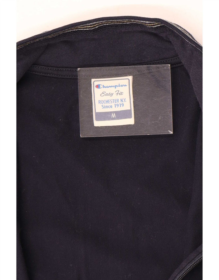 Champion Womens Easy Fit Tracksuit Top Jacket UK 14 Medium Navy Blue