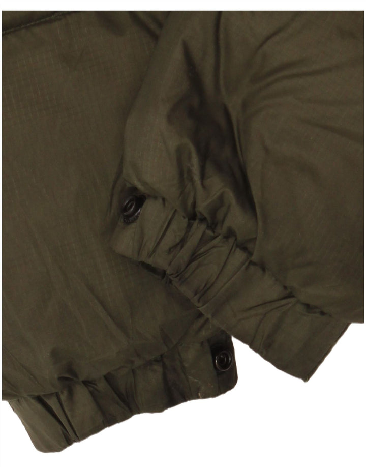 Superdry Mens Padded Jacket UK 38 Medium Khaki Colourblock Nylon