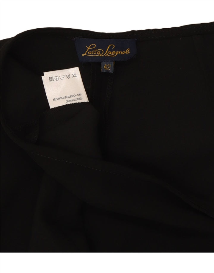 LUISA SPAGNOLI Womens Straight Casual Trousers IT 42 Medium W28 Black Vintage Luisa Spagnoli and Second-Hand Luisa Spagnoli from Messina Hembry 