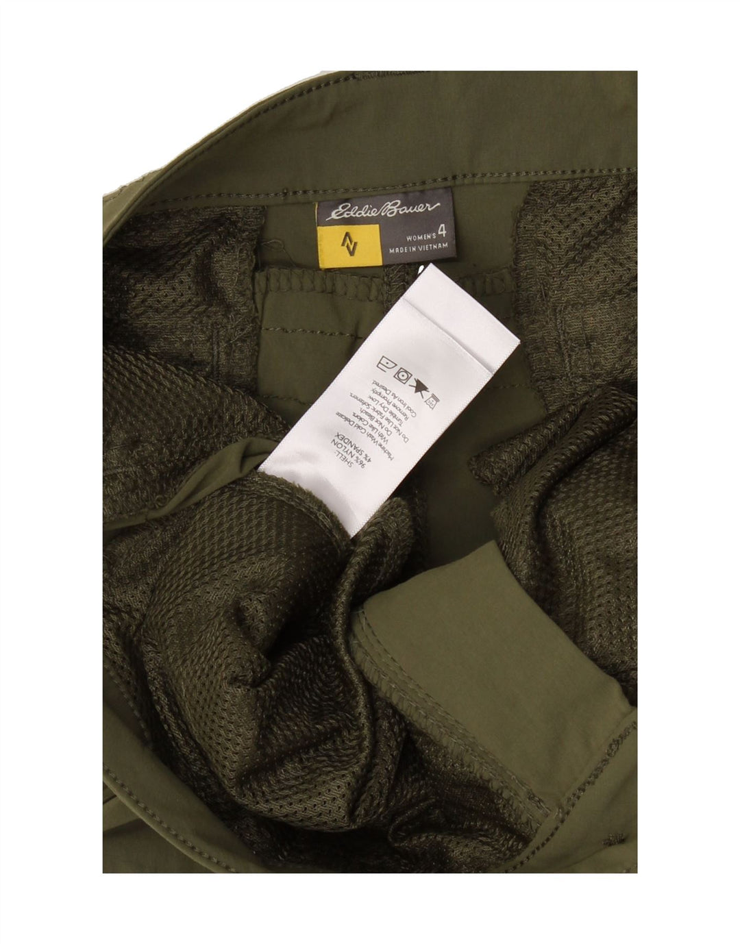 EDDIE BAUER Womens Capri Cargo Trousers US 4 Small W30 L20 Green Nylon Vintage Eddie Bauer and Second-Hand Eddie Bauer from Messina Hembry 