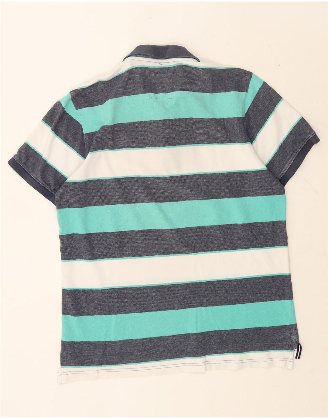 Crew Clothing Mens Polo Shirt Large Multicoloured Striped Cotton
