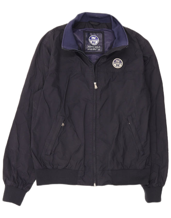 North Sails Mens Bomber Jacket UK 44 2XL Navy Blue Polyamide