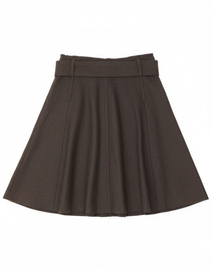 Henry Cottons Womens A-Line Skirt IT 42 Medium W28  Grey Wool