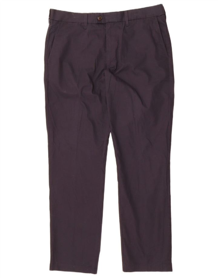 Marks & Spencer Mens Blue Harbour Slim Chino Trousers W36 L31 Navy Blue
