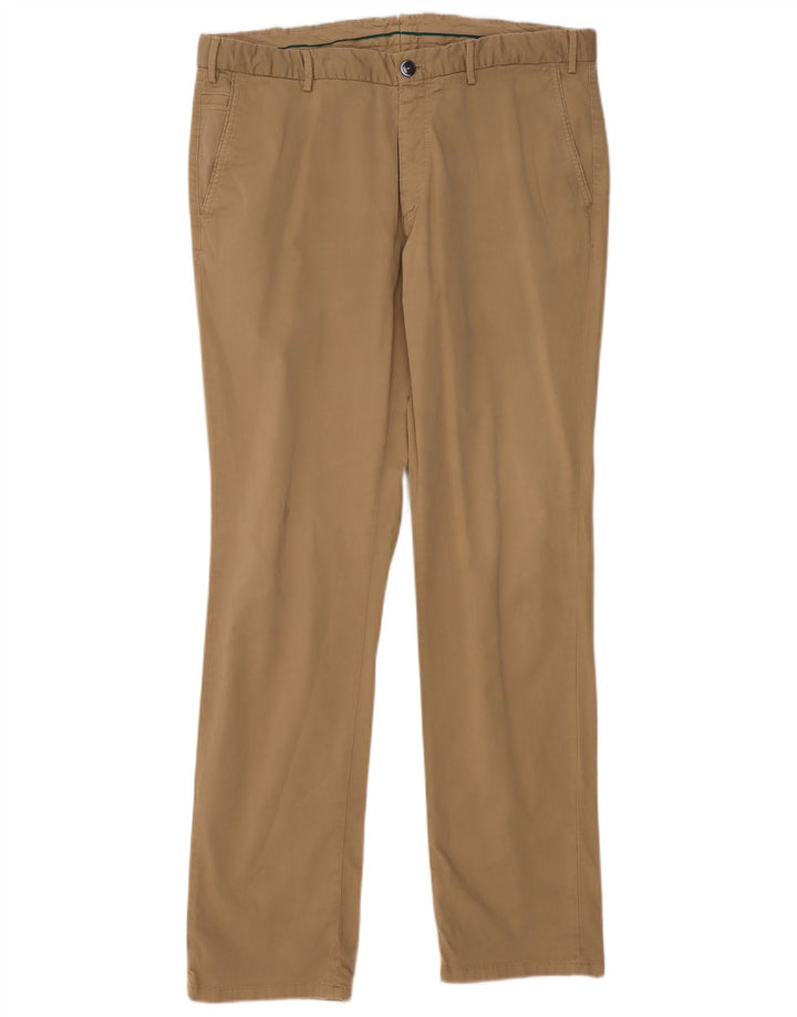 MASSIMO DUTTI Mens Slim Chino Trousers EU 48 XL W38 L34 Beige