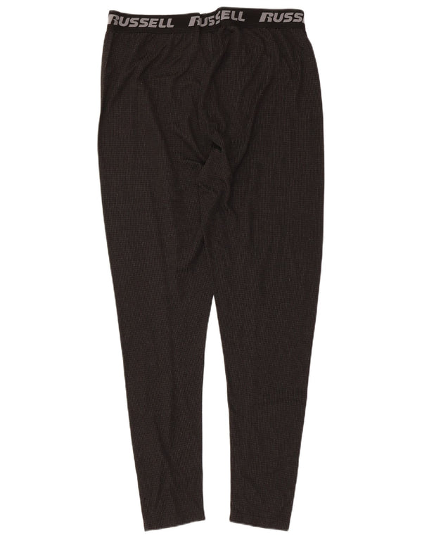 Russell Athletic Mens Graphic Leggings Large  Black Polyester