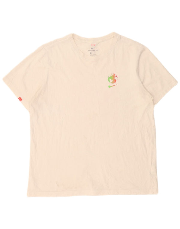 Nike Mens Graphic T-Shirt Top XL White Cotton