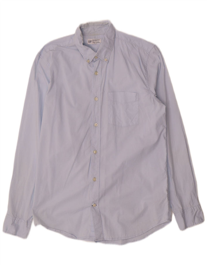 Gap Mens Slim Fit Shirt Medium Blue Cotton