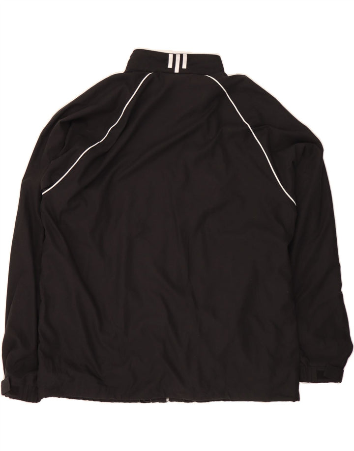 ADIDAS Mens Idaho Basketball Tracksuit Top Jacket 2XL Black Polyester Vintage Adidas and Second-Hand Adidas from Messina Hembry 