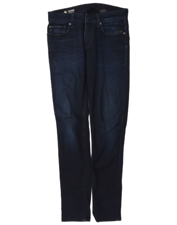 G-Star Womens Revend Super Slim Jeans W29 L32 Navy Blue Cotton
