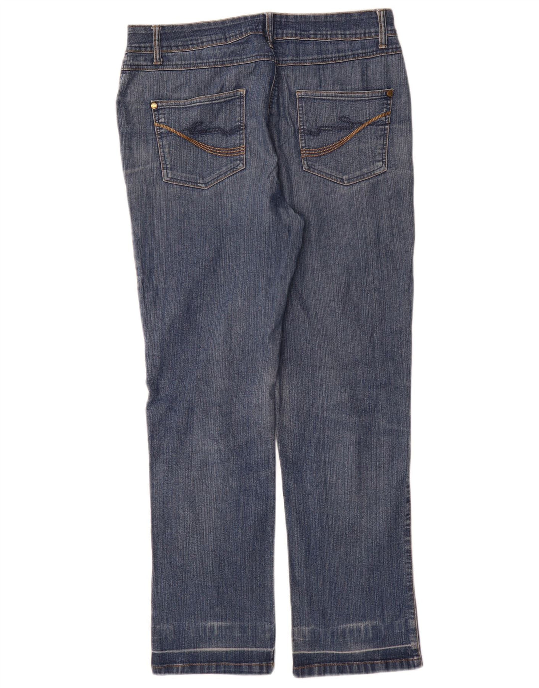 M&Co Womens Straight Jeans UK 12 Medium W32 L30 Blue